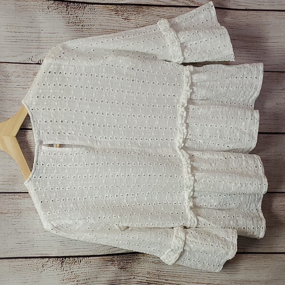 ASOS White Eyelet Ruffle Top - Picture 5 of 13